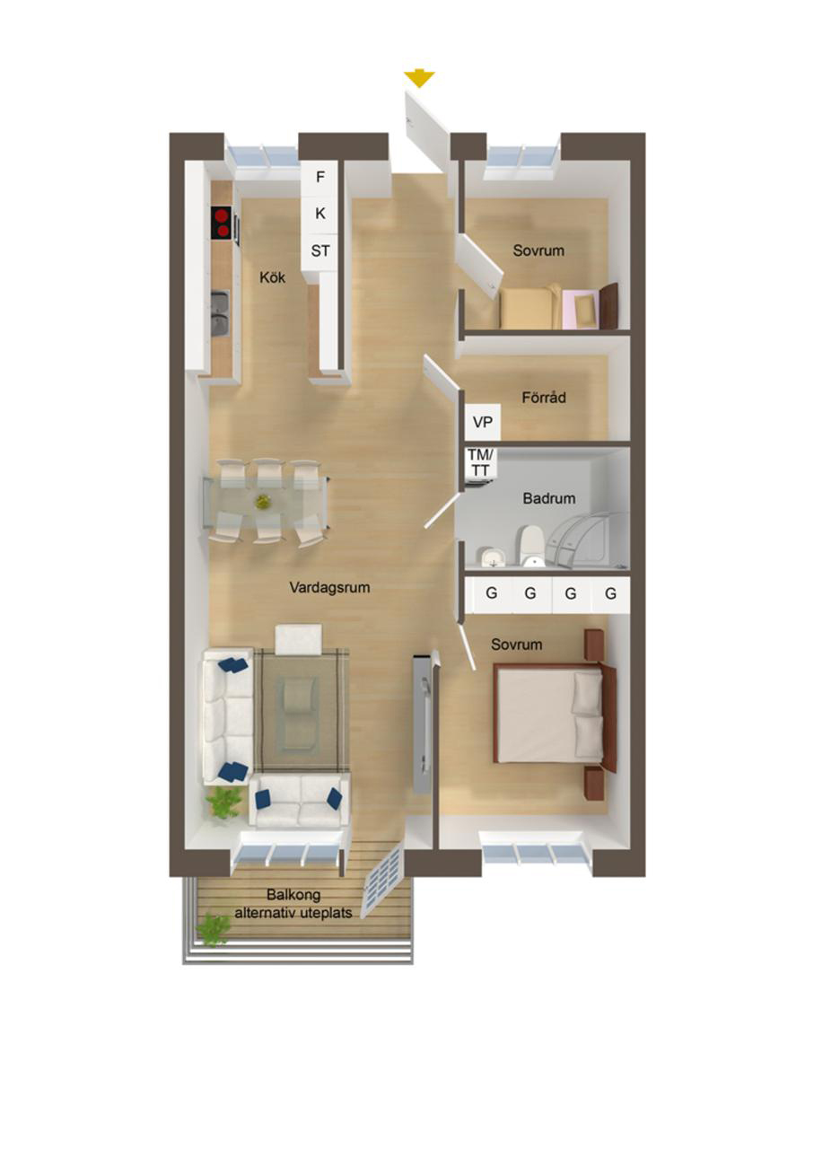 picture Small House Design With Floor Plan With 2 Bedrooms