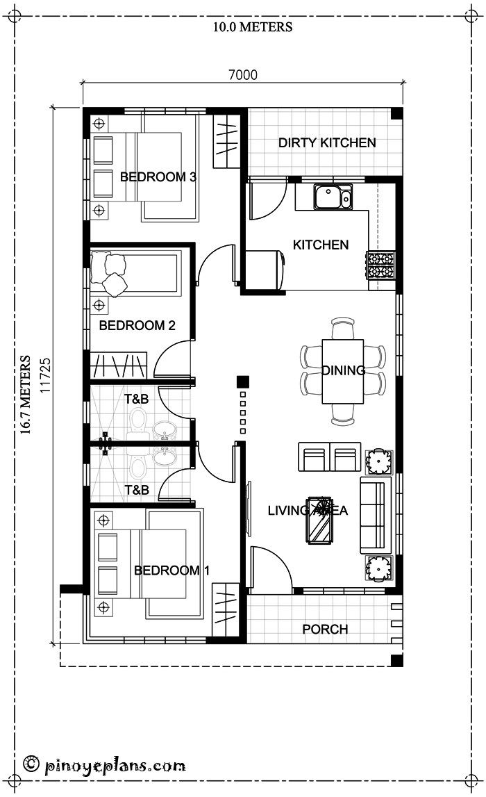 Featured image of post Small House Design With Floor Plan With 3 Bedrooms