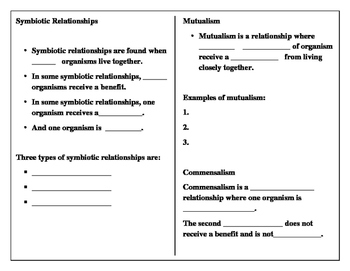 pics Symbiotic Relationship Worksheet Grade 4