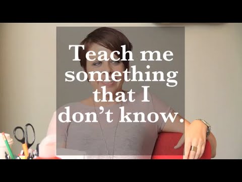 Featured image of post Teach Me Something I Don&#039;t Know