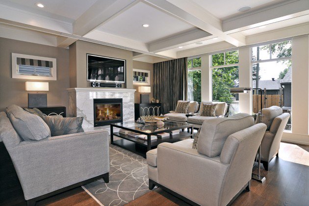 pic Transitional Living Room Design Photos