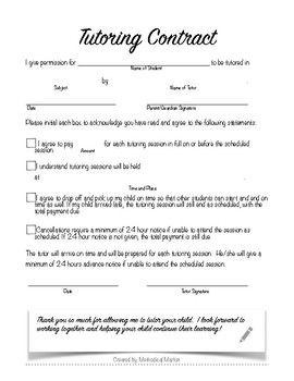 wallpapers Tutoring Contract Agreement Form