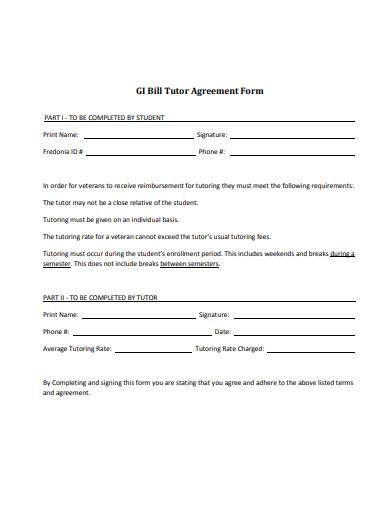 wallpapers Tutoring Contract Agreement Form