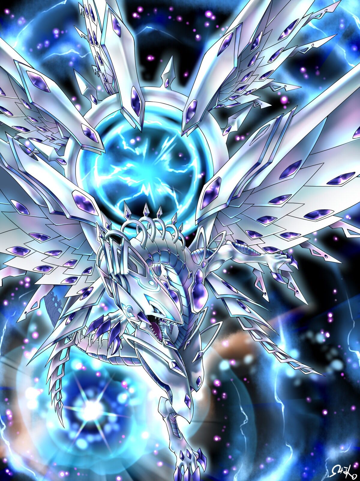 pic Wallpaper Blue Eyes White Dragon Art